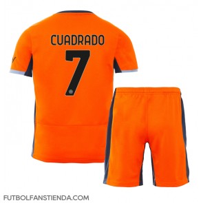 Inter Milan Juan Cuadrado #7 Tercera Equipación Niños 2023-24 Manga Corta (+ Pantalones cortos)